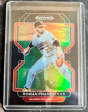 Roman Phansalkar 2022 Panini Prizm Draft Picks Baseball Black Prizm