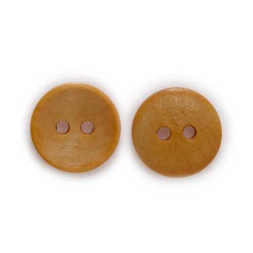 2 hole solid round wooden buttons for sewing, clothing, handwork, crafts 10-25mm - Picture 5 of 11