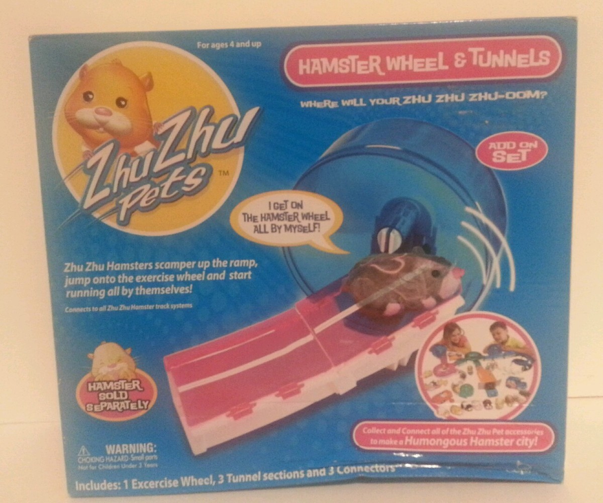 BRAND NEW!! Zhu Zhu Pets Accessories Hamster Wheel Tunnels Toy Add on Set