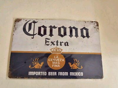 CORONA Extra Bier Metall Blech Wandschild Männerhöhle Kneipe Restaurant Wanddeko 