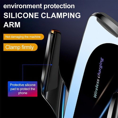 15W Wireless Car Charger Mount Phone Holder Vent Clip for iPhone Samsung Mobiles - Picture 8 of 17