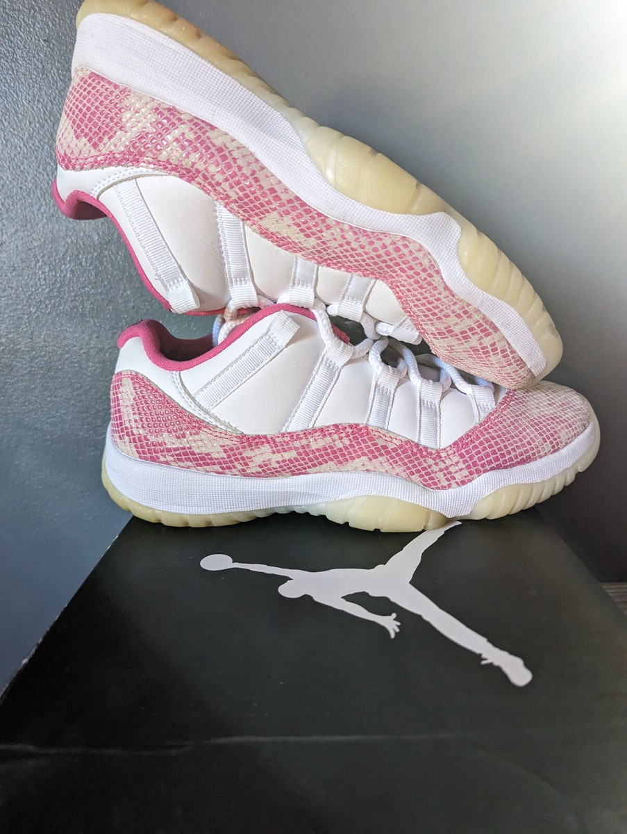 Jordan 11 Retro Low Pink Snakeskin 2019 SIZE 6Y