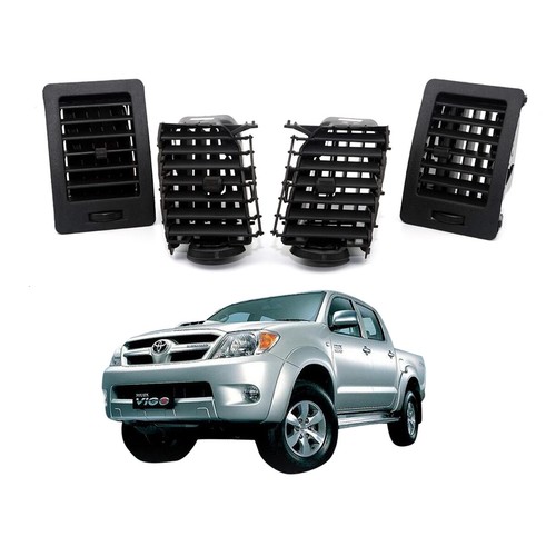 Fit Toyota Hilux Vigo GGN25 KUN26 TGN15 Black Air Vent Ventilator Grille 4 Pcs - Foto 2 di 6