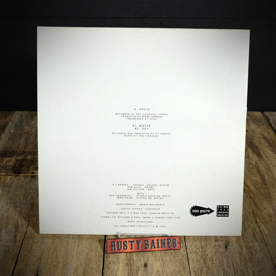 Record 12" Single, P J Harvey, Dress, Grade EX - Image 2 of 4