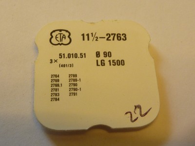Tige De Remontoir Pour Mouvement ETA 2763 - Longueur 19.65 Mm - Pièce D'horlogerie