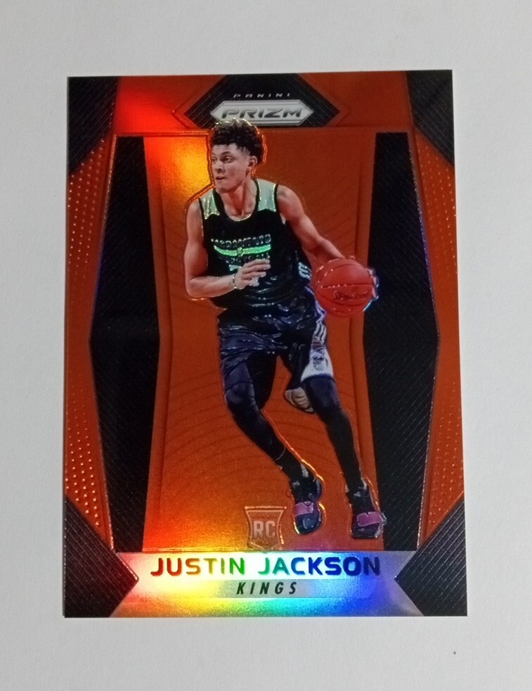 2017-18 Panini Prizm Justin Jackson Sacramento Kings RC Rookie Orange # 27 40/49