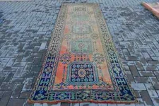 Wool Rugs, Kitchen Rugs, Turkish Rugs, Vintage Rug, 3.9x11.1 ft Runner Rug