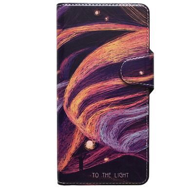 Huawei Mate 20 Lite Case Phone Wallet Brilliant Purple Design Magnetic Closure