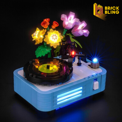 BrickBling LED Licht Kit für LEGO Plattenspieler mit Blumen 31172（Standard）