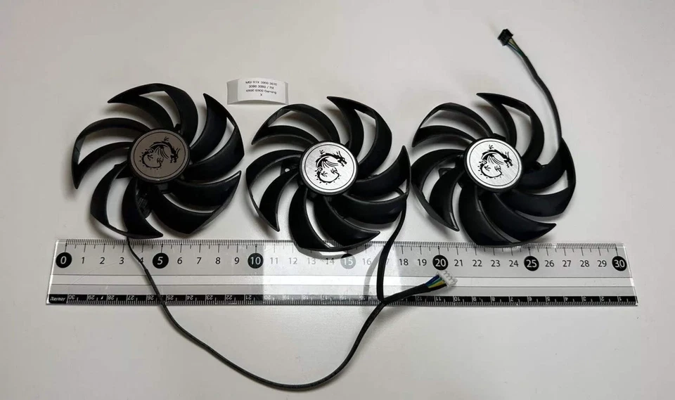 MSI RTX 3060 3070 3080 3090 (Ti) RX 6800 6900 Gaming X/Z Trio Fans Replacement - Image 3 of 4