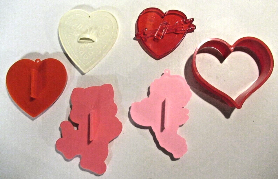 Lote De Colección De 6 Cortadores De Galletas Diferentes Corazón Amor Cupido Día De San Valentín Foto 2 de 4
