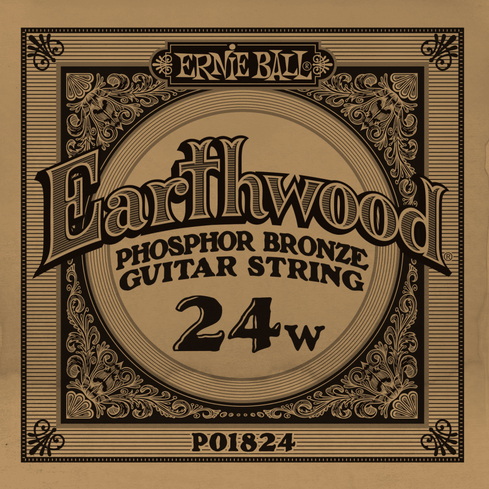 Ernie Ball Earthwood Phosphor Bronze .024w Acoustic Guitar Single String