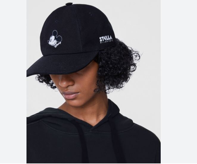 STELLA MCCARTNEY Disney Mickey Mouse baseball cap hat - Black 