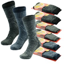 Men Winter Heavy Duty Heated Sox Thermal Warm Insulated Boots Socks 9-13 Lot