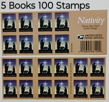 100 FOREVER CHRISTMAS USPS 5 Books HOLIDAY