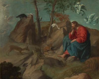 Christ in the Wilderness | Moretto da Brescia | 1520 Renaissance Gospel Print