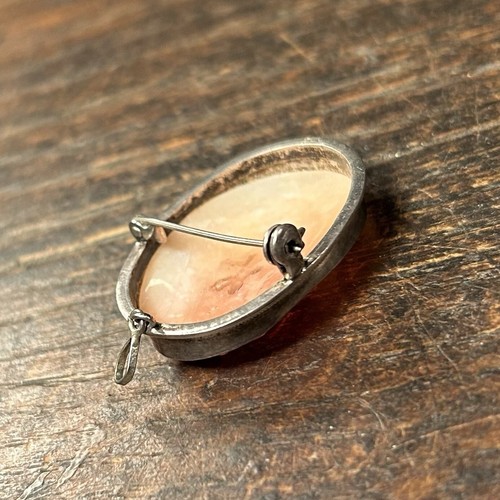 Vintage antike Kamee Brosche 800 Silber Verschluss 6 g Gramm D - Bild 12 von 15