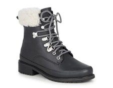 EMU Hiking Style Boots UK 9/42 - Unisex Black Shearling-lined - NEW no box