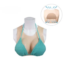 Silicone Breastplate Real Breast Form with Hollow Back Crossdressers Mastectomy