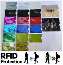 RFID Sleeve Debit/Credit Card Passport Protector Colored Blocking Holder 