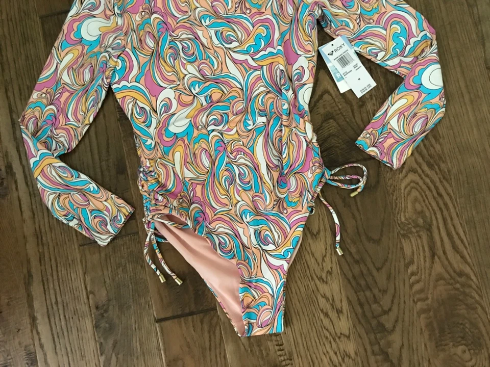 ROXY Arena Cálida Manga Larga 1 PC Rashguard Traje de Baño Traje de Paleta para Mujer MEDIANO NUEVO Foto 2 de 4