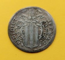 BENEDETTO XIV GROSSO A II STATO PONTIFICIO ROMA DISPERSIT DEDIT PAUPERIBUS