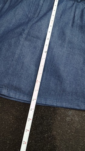 womans white stag blue denim linen look skort size 10 - Picture 4 of 6