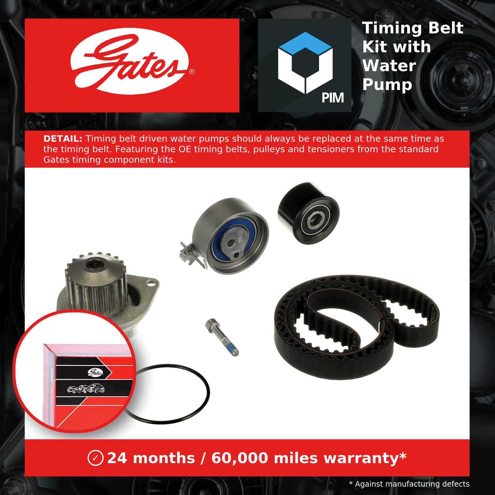 GATES-OE KP15581XS Water Pump & Timing Belt Kit for CITROËN,PEUGEOT - Image 15
