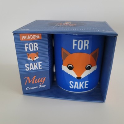 Paladone ''FOR FOX SAKE''  Blue Ceramic Coffee /  Tea Mug New In Box