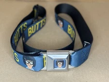 Buckle Down Seatbelt Belt Bob’s Burger Made USA Adjustable Sz Tina Butts Unisex