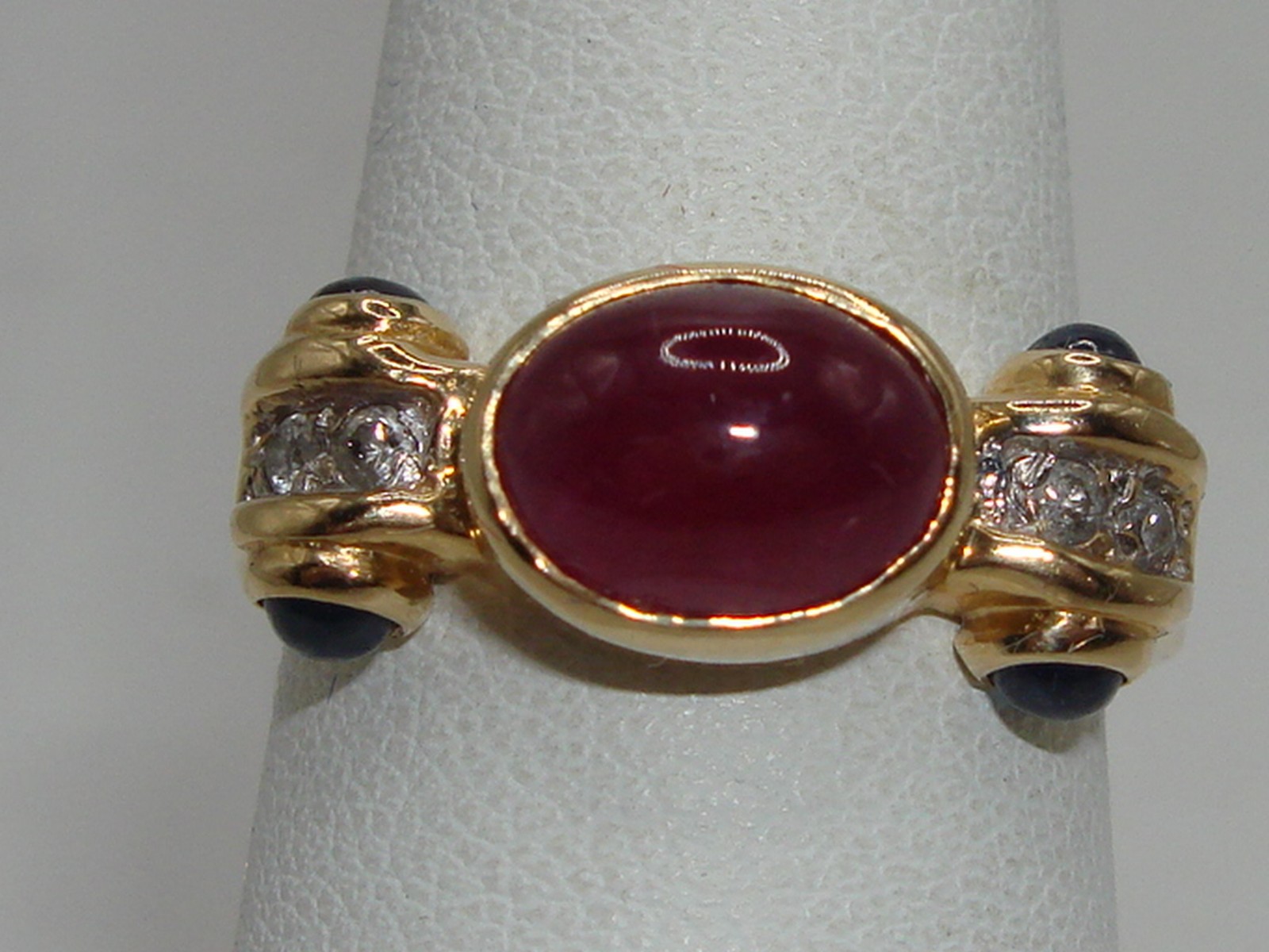 ELEGANT 14K SOLID GOLD APPROX. 2+ CTW RUBY, SAPPH… - image 9