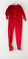 Duofold Vintage Mens Red Union Suit Thermal One Piece Long John Made in USA M