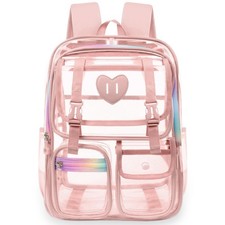 Clear Backpack for Girls Women Heavy Duty Transparent Bookbag School Backpack...