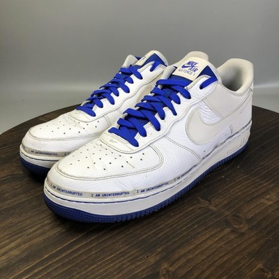 Nike Air Force 1 Low I Am Uninterrupted Shoes Mens Size 15 White Blue CQ0494-100