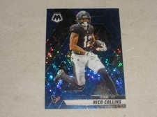 2025 Panini Mosaic No Huddle Blue Prizm #245 Nico Collins 24/99