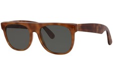 RetroSuperFuture Flat-Top 608 SS12 Sunglasses Light Havana/Green Lenses 50mm