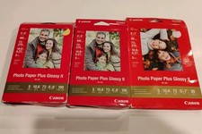 NOB Lot 3 NEW Canon Pixma PP-201 Photo Paper Plus Glossy II 4x6 5x7