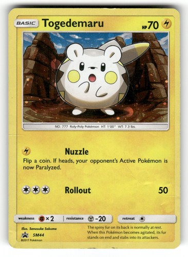 Togedemaru - DMG SM44 Sun & Moon Promo Pokemon Holo Promo