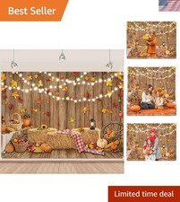 Vibrant Fall Photography Backdrop 7x5ft - Perfect for Thanksgiving Celebrations
