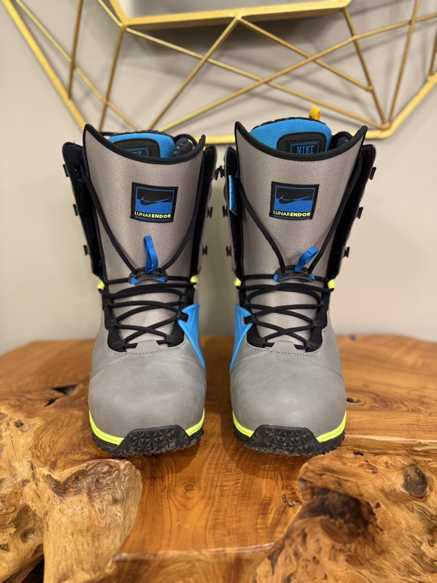 Nike LunarEndor QS LED Snowboarding Boots Canyon Grey/Blue, Size