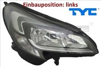 TYC 20-15018-16-2 Hauptscheinwerfer Links Scheinwerfer Frontscheinwerfer