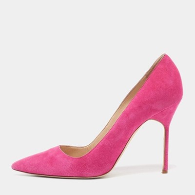 Manolo Blahnik BB Größe 38,5 Rosa Wildleder Pumps
