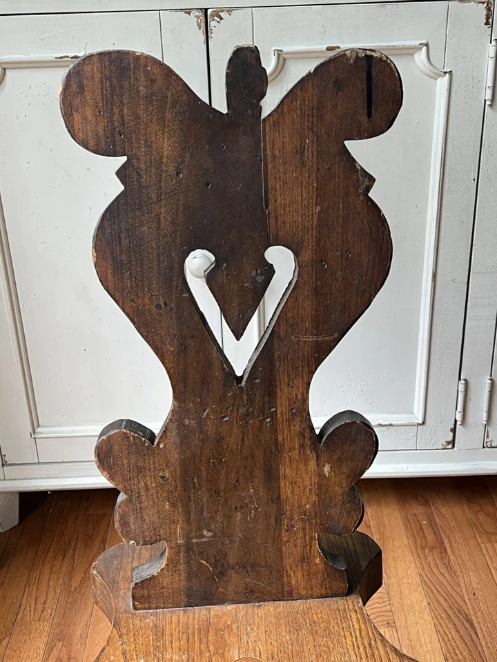 Antique Italian Renaissance Revival Oak Sgabelli / Sgabello 3 Leg Stool / Chair - Image 4 of 4