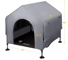 Summertrail 42" Large Dog House, Elevated Dog Bed