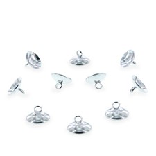 10 Brass Metal Caps Ball or Egg Top Findings, End Caps 0.39 Inches 10 mm 