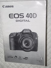 ORIGINAL CANON INSTRUCTION MANUAL FOR EOS REBEL 40D DIGITAL CAMERA