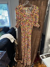 Rixo Floral Maxi Dress Size 2 Rixo for Target Floral Dress with Puffy Sleeves