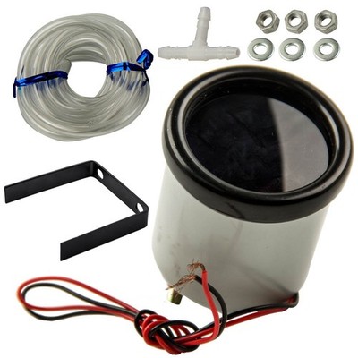 2.2'' 57mm Car Universal LED Bar Turbo Boost Vacuum Gauge 0~30PSI 1-2Bar w/ Hose