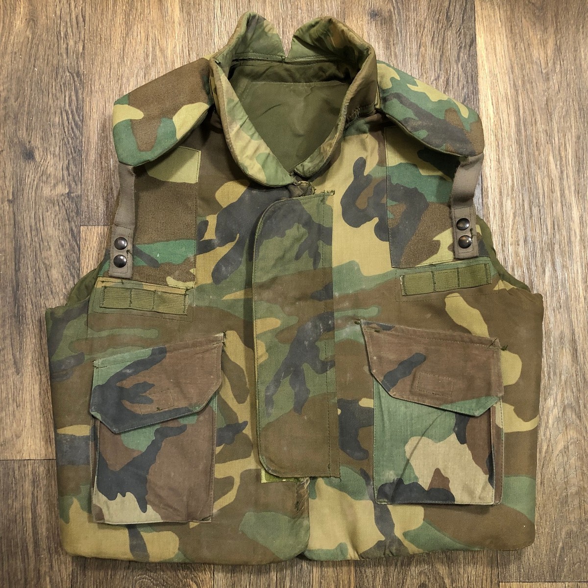 Vintage 80s US Army USGI Woodland Camouflage Fragmentation Flak