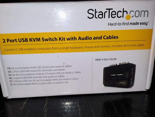StarTech SV211KUSB 2 PORT USB KVM SWITCH KIT w/ AUDIO AND CABLES - Photo 4/6